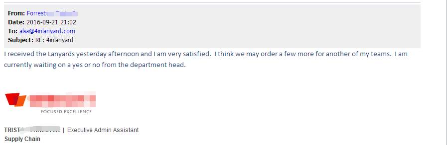 lanyard customers feedback